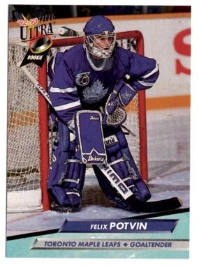 Felix Potvin 1992/93 Fleer Ultra Toronto Maple Leafs Hockey Card